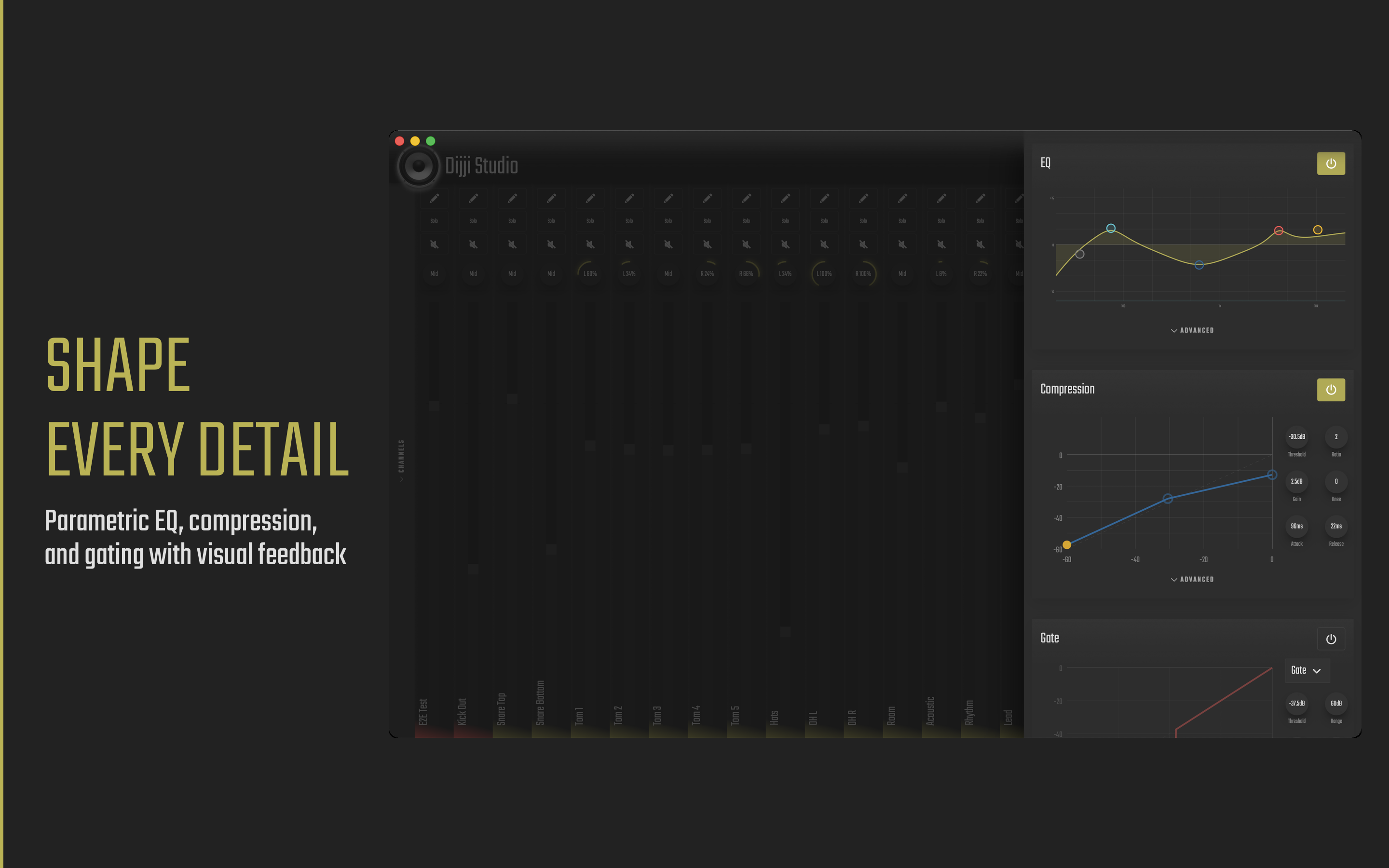 Effects editor on desktop