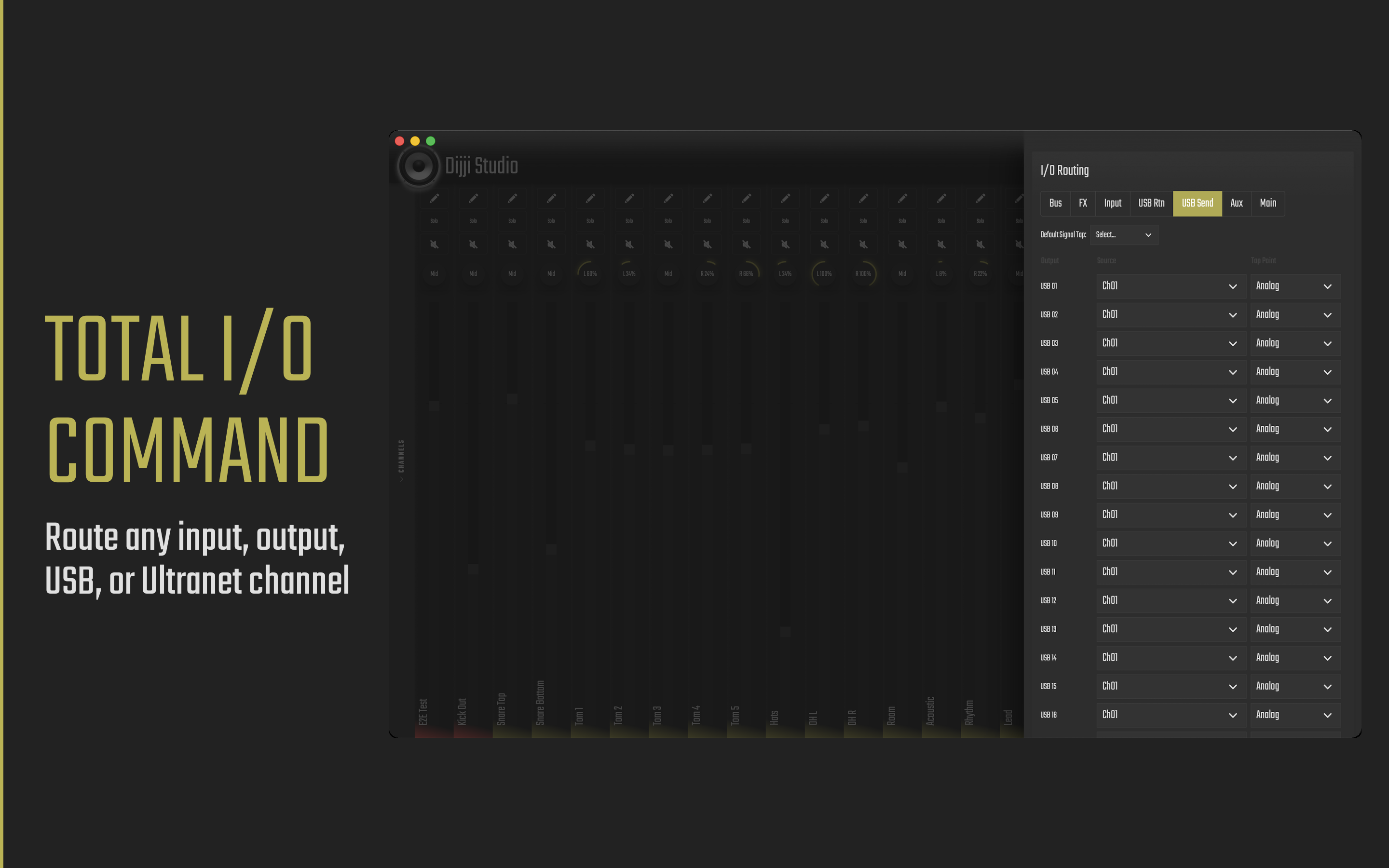 I/O routing on desktop